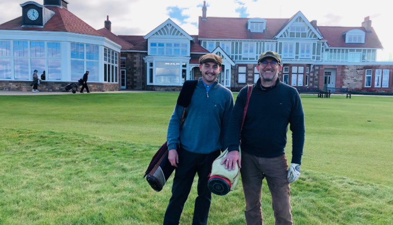Jack & his father Rob at Muirfield