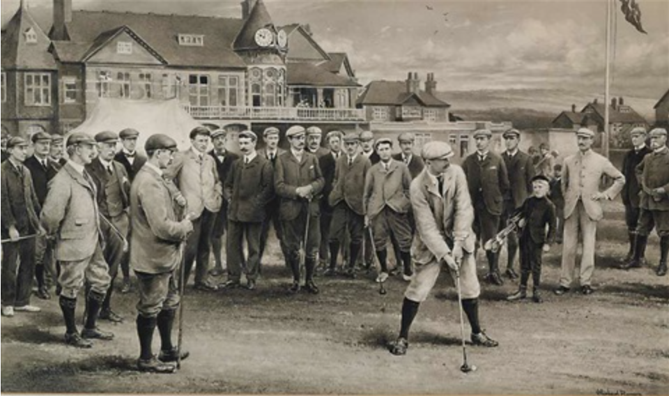 The 1902 match between England & Scotland at Royal Liverpool