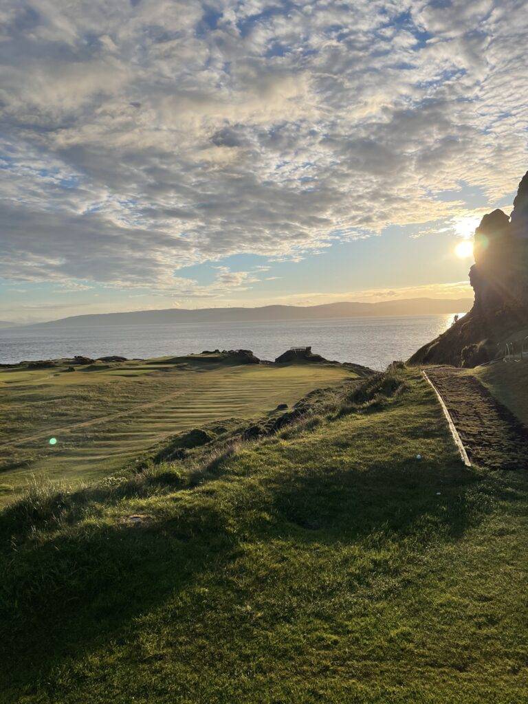 Dramatic 4th Tee shot down the hill